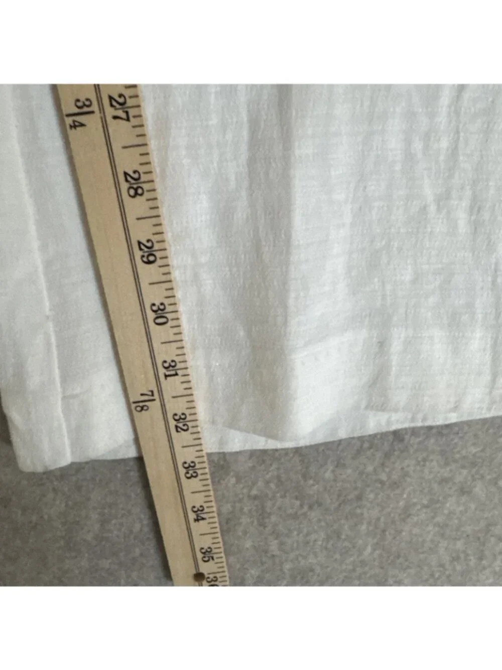 Zara High Waist Linen Flare Pants Womens M White Coastal New